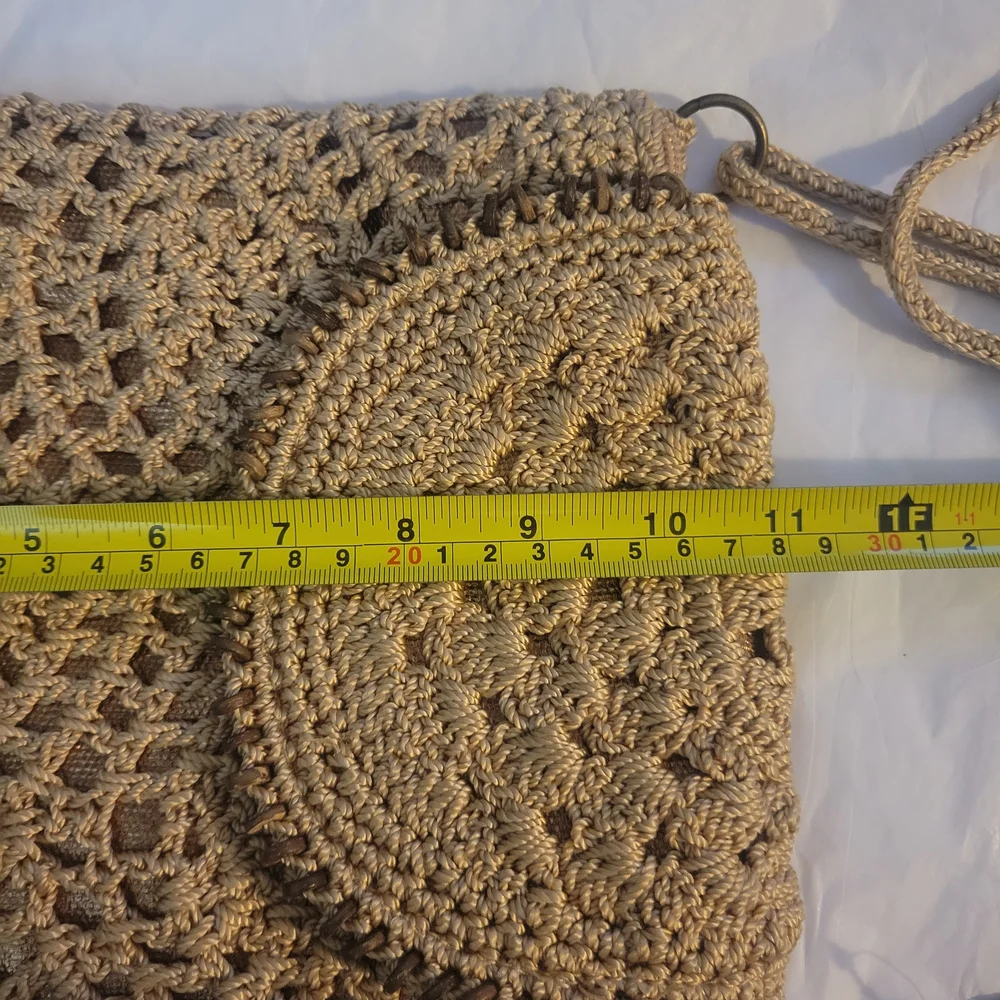 Handcrafted Macrame Sak Crochet Crossbody, Bag Charm, Bohemian Boho-chic - Picture 13 of 13